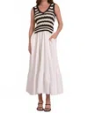 Elan Autumn Knit Dress In Black White