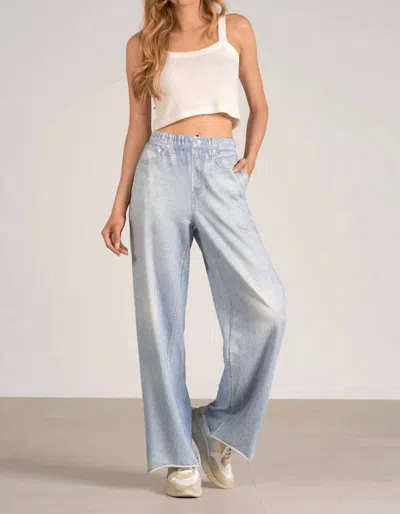 Elan Mira Wide Leg Pant In Light Denim