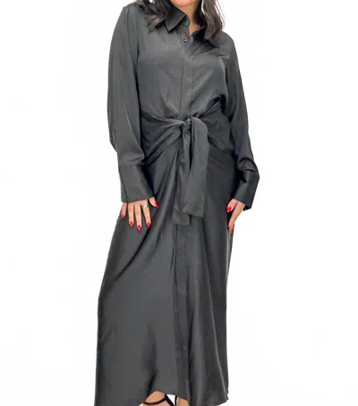 Elan Natalia Maxi Dress In Black In Multi