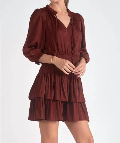 Elan Neve Dress In Brick In Red