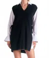 Elan Dress Sweater Shirt In Black In Black