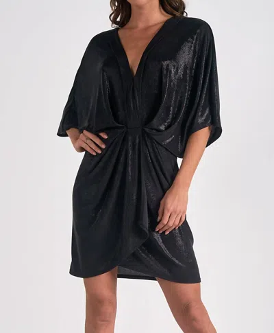 Elan Nina Dolman Sleeve Dress In Black