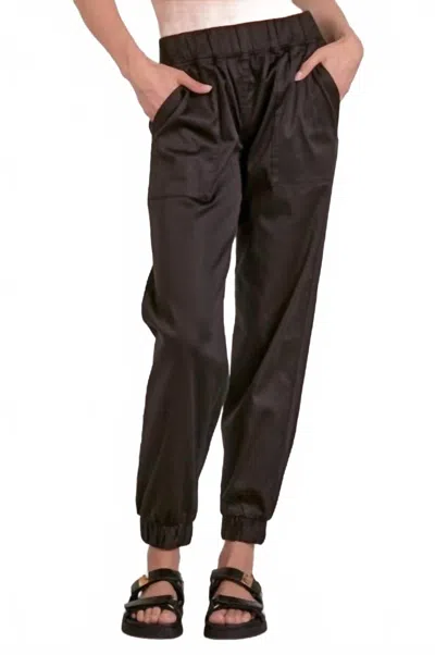Elan Not Your Basic Pants In Black In Brown