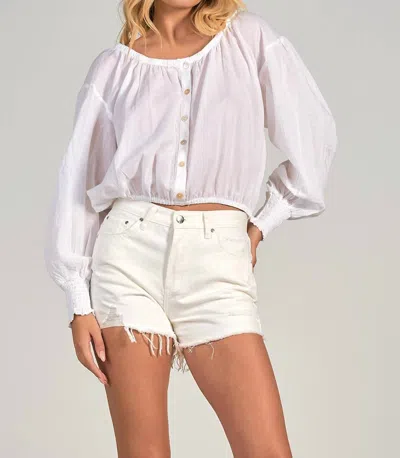 Elan Off Shoulder Top In White
