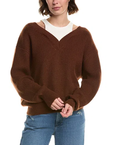 ELAN ELAN OFF-THE-SHOULDER WOOL-BLEND SWEATER