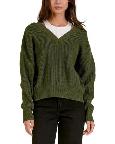 Elan Off-the-shoulder Wool-blend Sweater