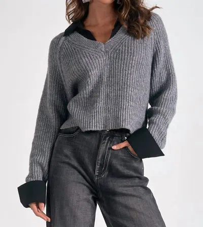 Elan Olivia Sweater In Grey