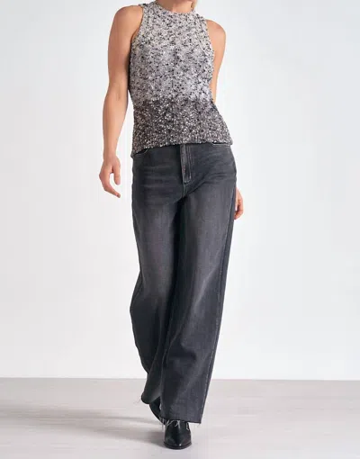 Elan Ombre Sleeveless Sweater In Grey