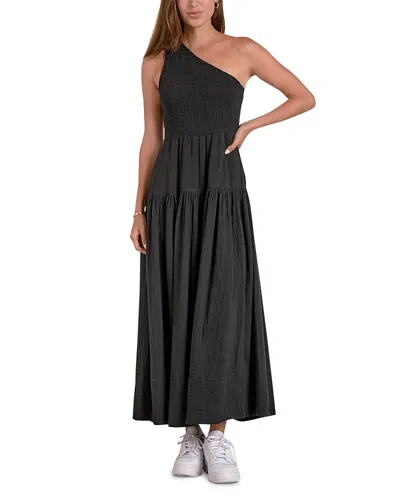 Elan One Shoulder Maxi Dress In Black