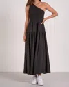 ELAN ONE SHOULDER MAXI DRESS IN BLACK