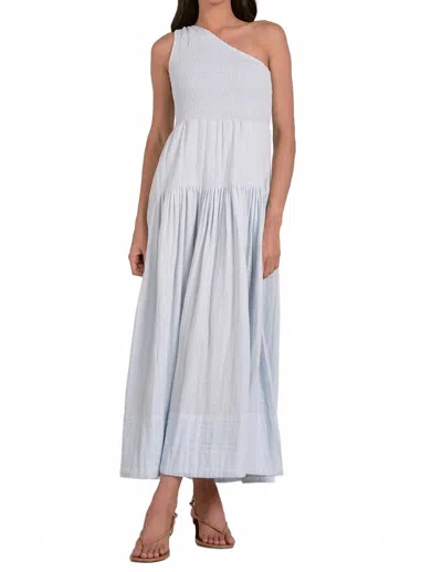 ELAN ONE SHOULDER MAXI DRESS IN BLUE