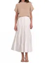 Elan Opal Sweater Dress In White/beige Combo In Neutral