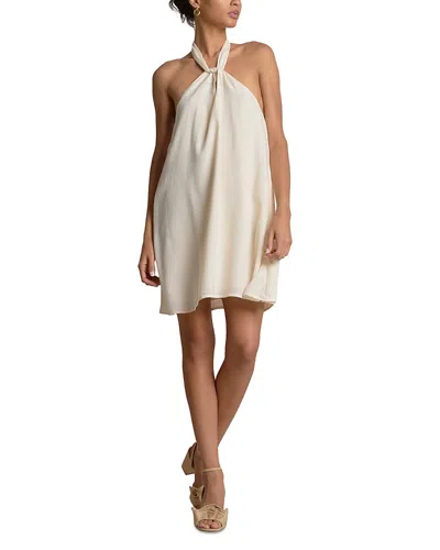 Elan Open Back Halter Dress In Neutral