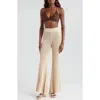 Elan Open Knit Cover-up Pants In Natural