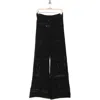 Elan Open Knit Wide Leg Cover-up Pants In Black