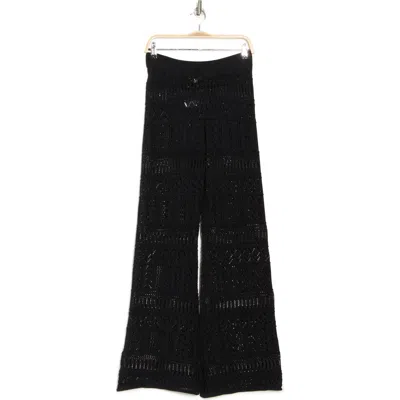 Elan Open Knit Wide Leg Cover-up Pants