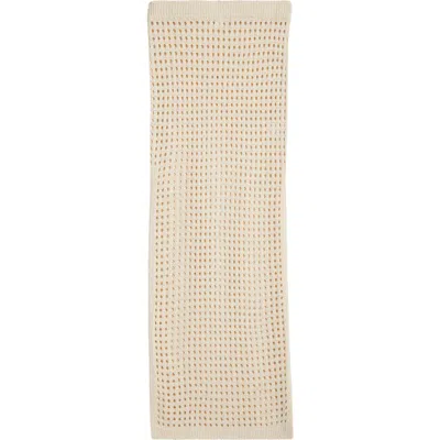 Elan Open Stitch Cover-up Midi Skirt In Natural