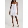 Elan Open Stitch Sleeveless Cover-up Dress In White