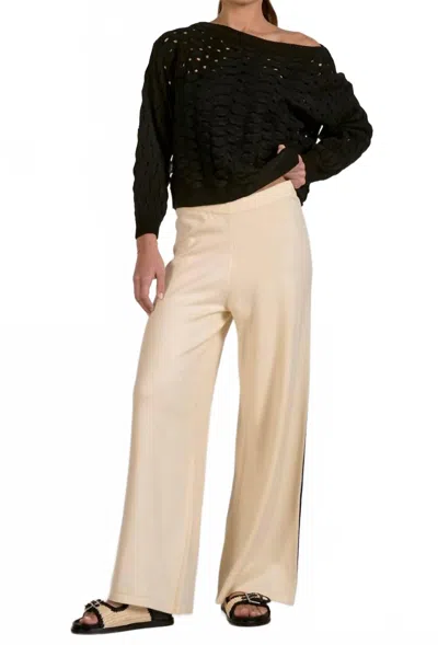 Elan Open Weave Sweater In Black
