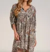 Elan Paisley Vneck Dress In Multi In Multi