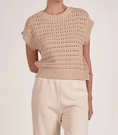 Elan Pepper Knit Sweater In Beige In Neutral