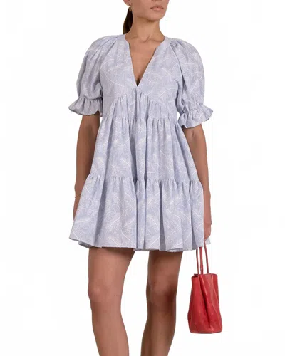 Elan Perfect In Style Dress In Blue/white
