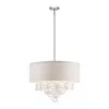 Elan Piatt 24" Wide Chrome Drum Pendant Light