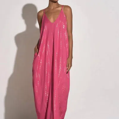 Elan Arrow Print Maxi Dress In Pink
