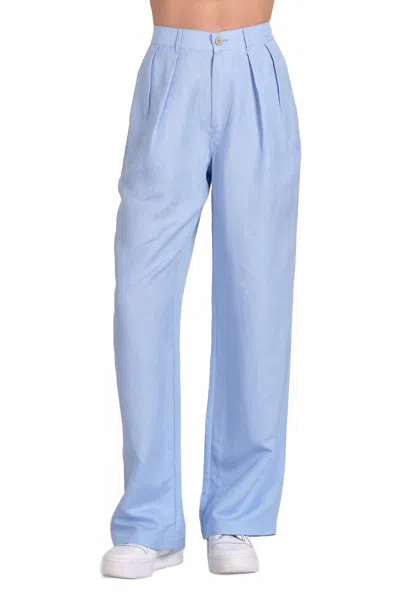 Elan Pleated Front Pants In Dreamy Sky Blue