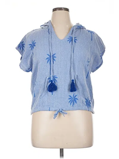 Pre-owned Elan Poncho In Blue