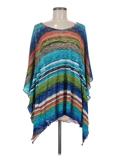 Pre-owned Elan Poncho In Blue