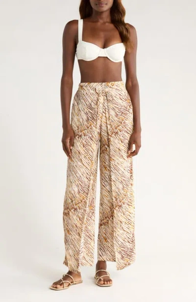 ELAN ELAN PRINT COVER-UP WRAP PANTS
