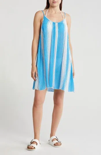 Elan Printed Cover-up Dress In Blue Bright Kenya