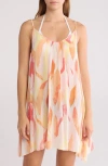 Elan Printed Cover-up Dress In Coral Amalfi