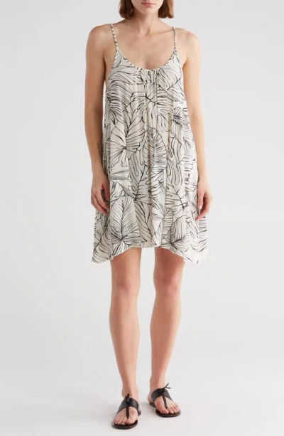 Elan Printed Cover-up Dress In Natural/ Black Tropics