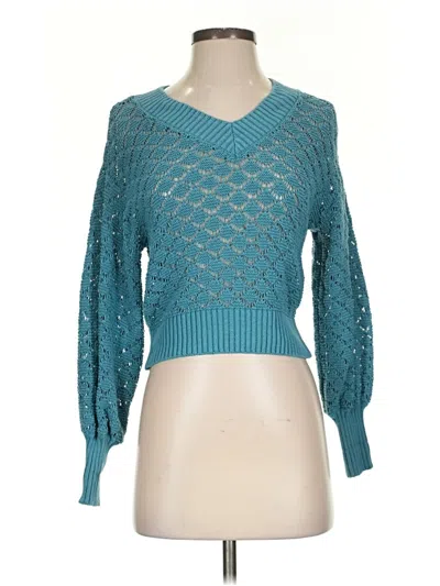 Pre-owned Elan Pullover Sweater In Blue
