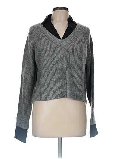 Pre-owned Elan Pullover Sweater In Gray