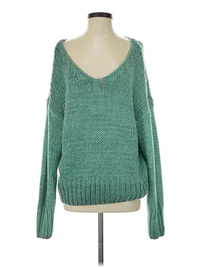 Pre-owned Elan Pullover Sweater In Green