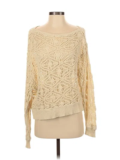 Pre-owned Elan Pullover Sweater In Tan