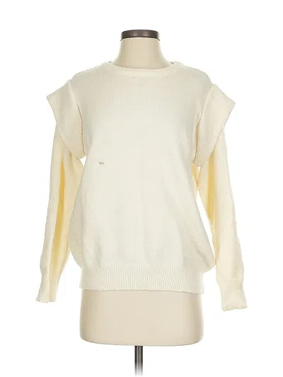 Pre-owned Elan Pullover Sweater In White