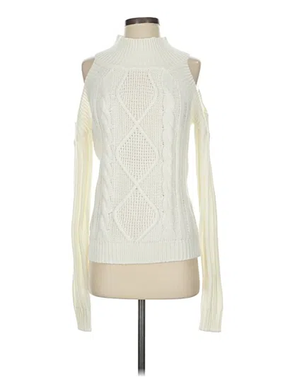 Pre-owned Elan Pullover Sweater In White