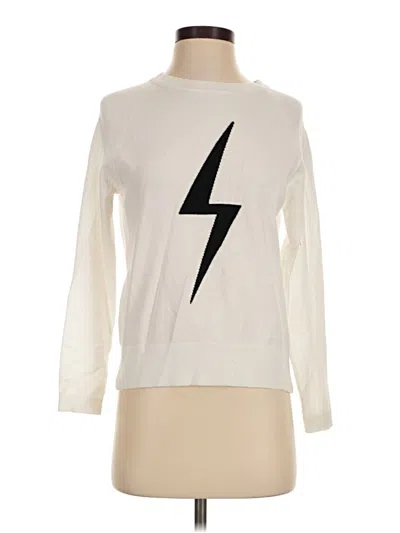 Pre-owned Elan Pullover Sweater In White