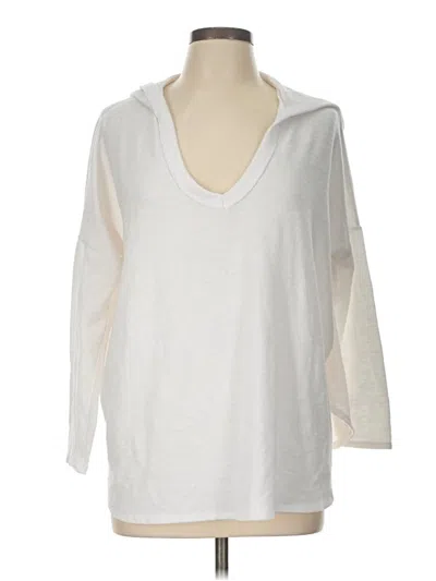 Pre-owned Elan Pullover Sweater In White