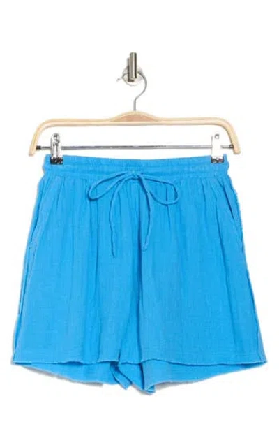 Elan Raw Hem Cotton Cover-up Shorts