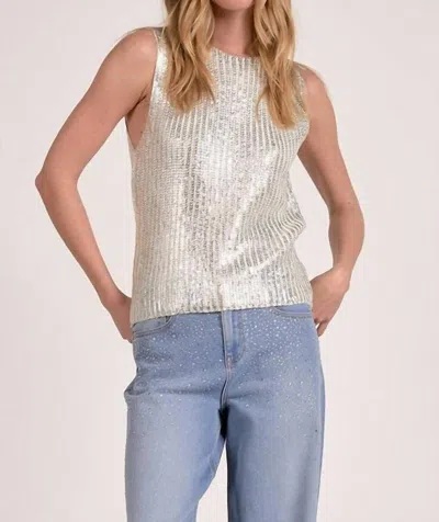 Elan Raz Shimmer Tank In White