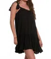 Elan Resort Tie Mini Dress In Black In Black