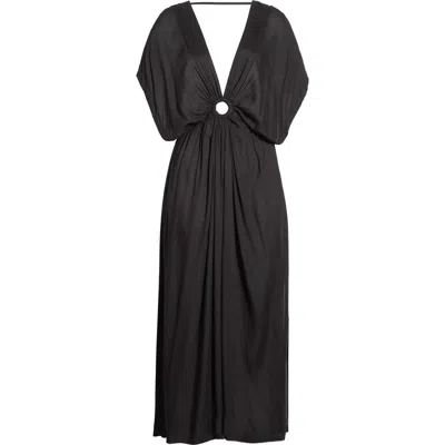 Elan Ring Cover-up Maxi Dress In Black