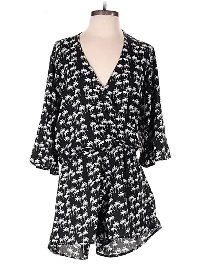 Pre-owned Elan Romper In Black