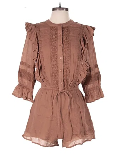 Pre-owned Elan Romper In Brown