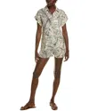 Elan Sp23 Collared Romper In Brown